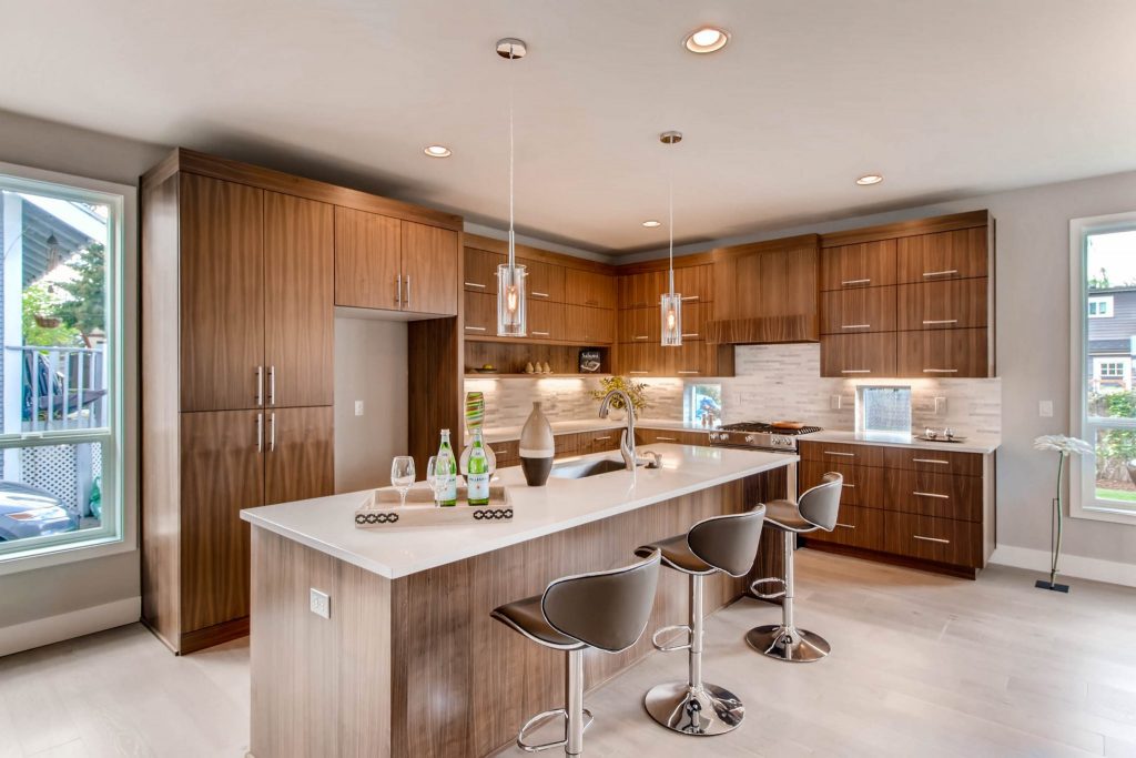 Open concept kitchen remodel with sizable island